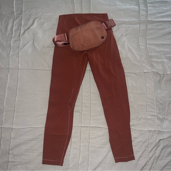 Lululemon RUSTIC CLAY Align Leggings Pants & Belt Bag